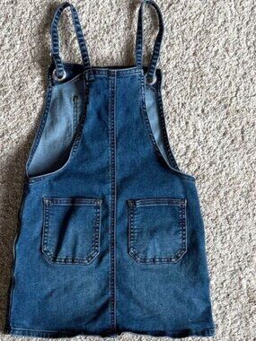 Cat & Jack Girls Denim Jumper Size 6 Blue Overall Dress Back to School Aesthetic